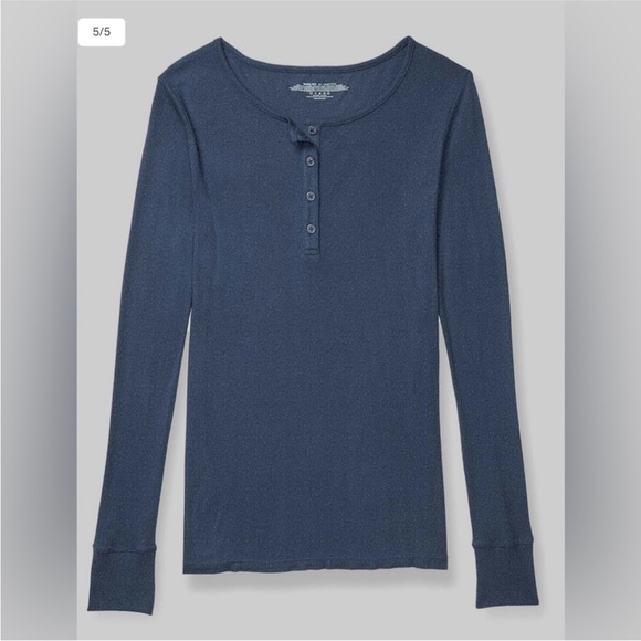 Tommy John Women's Downtime Henley long sleeve pajama sleep top, Size Large, NWT - Picture 3 of 10